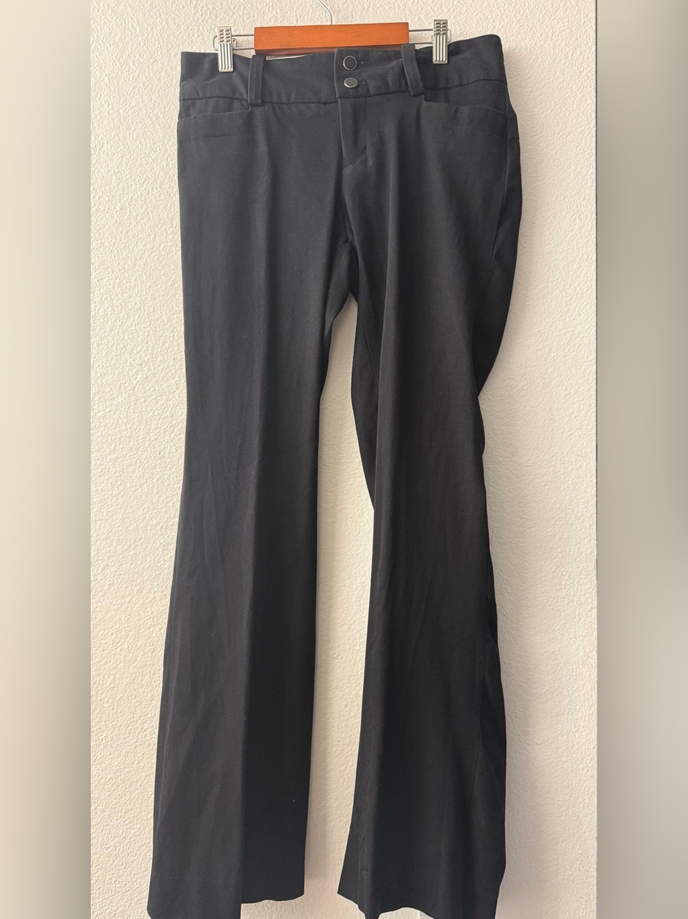 Calvin Klein Black Dress Pants with Silver Trim Buttons